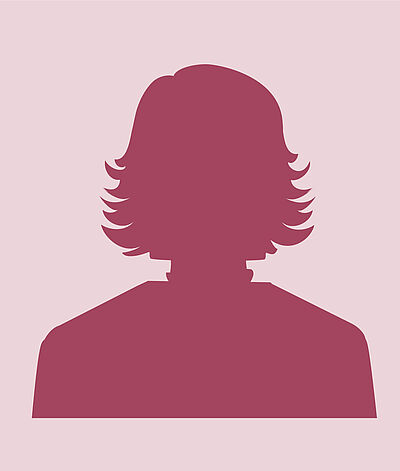 Schattenriss einer Person mit mittellangem Haar Silhouette einer Person